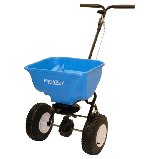Earthway 2130 Zout- Meststofstrooier Duwmodel 30 Liter - Blauw